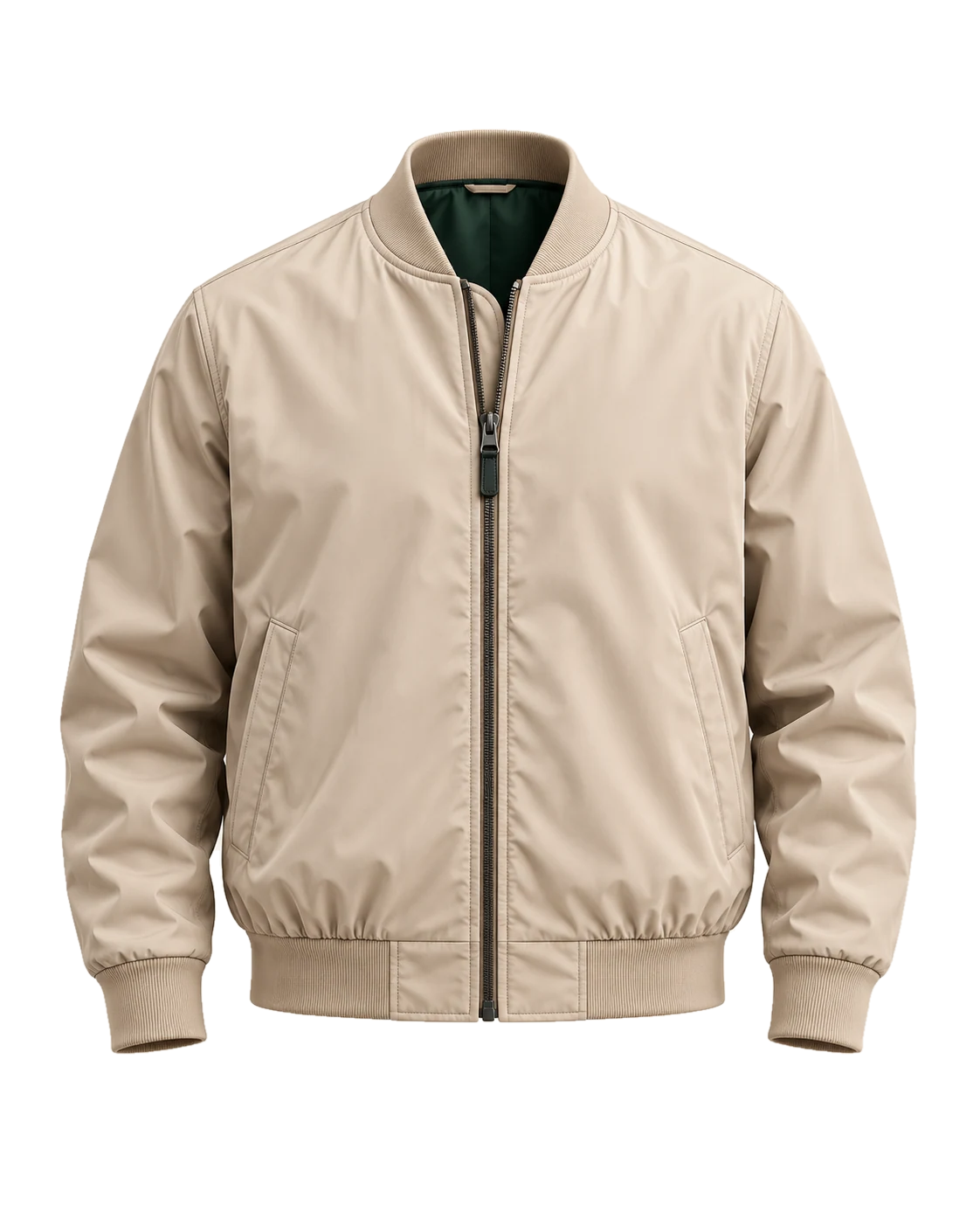 Cream custom bomber jacket