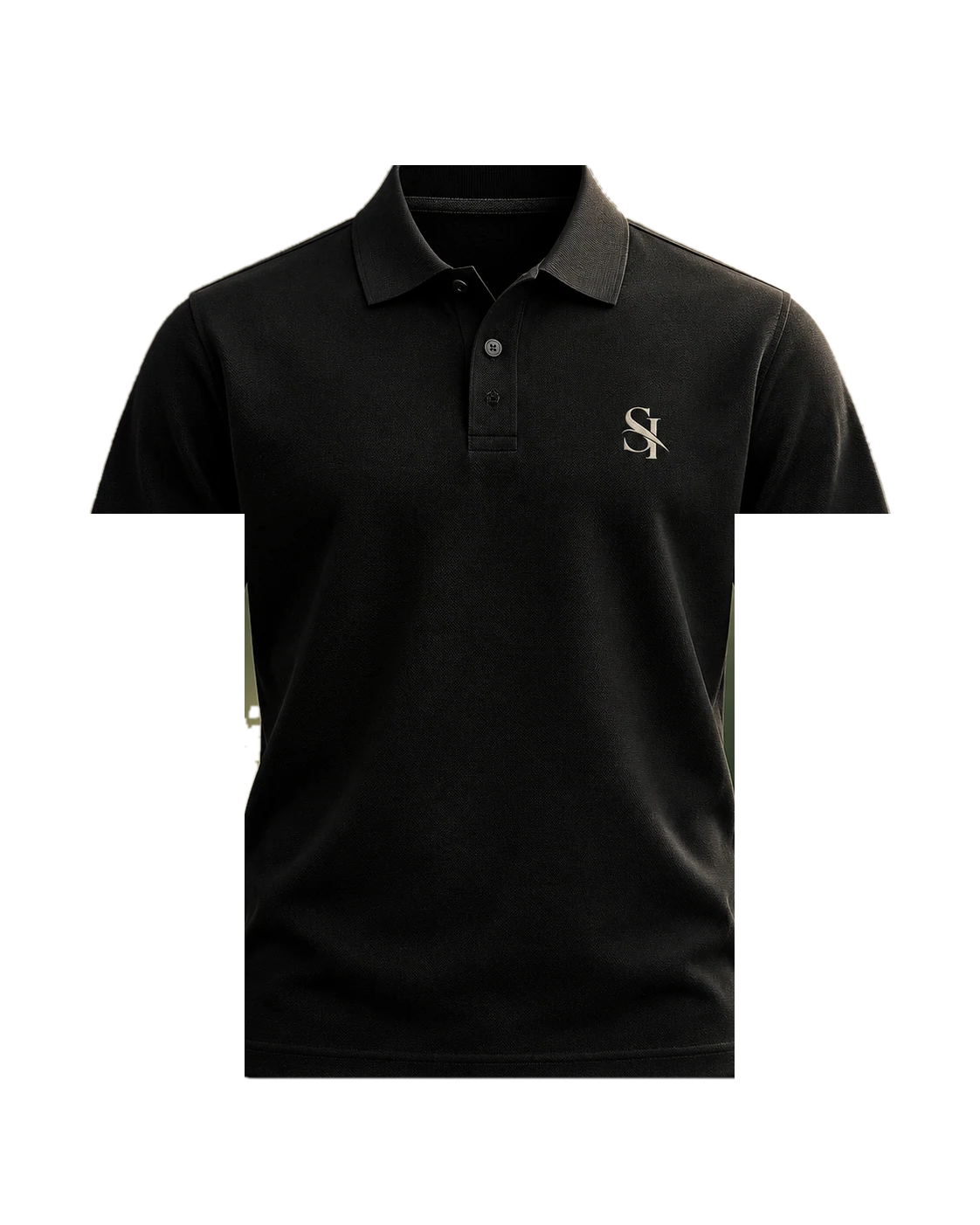 Black custom polo shirt